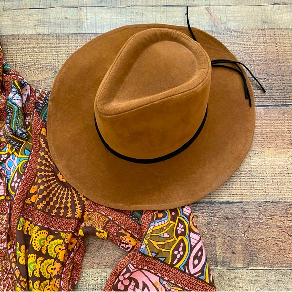 Accessories - Brown Suede-Like Boho Hat~So Cute on!!